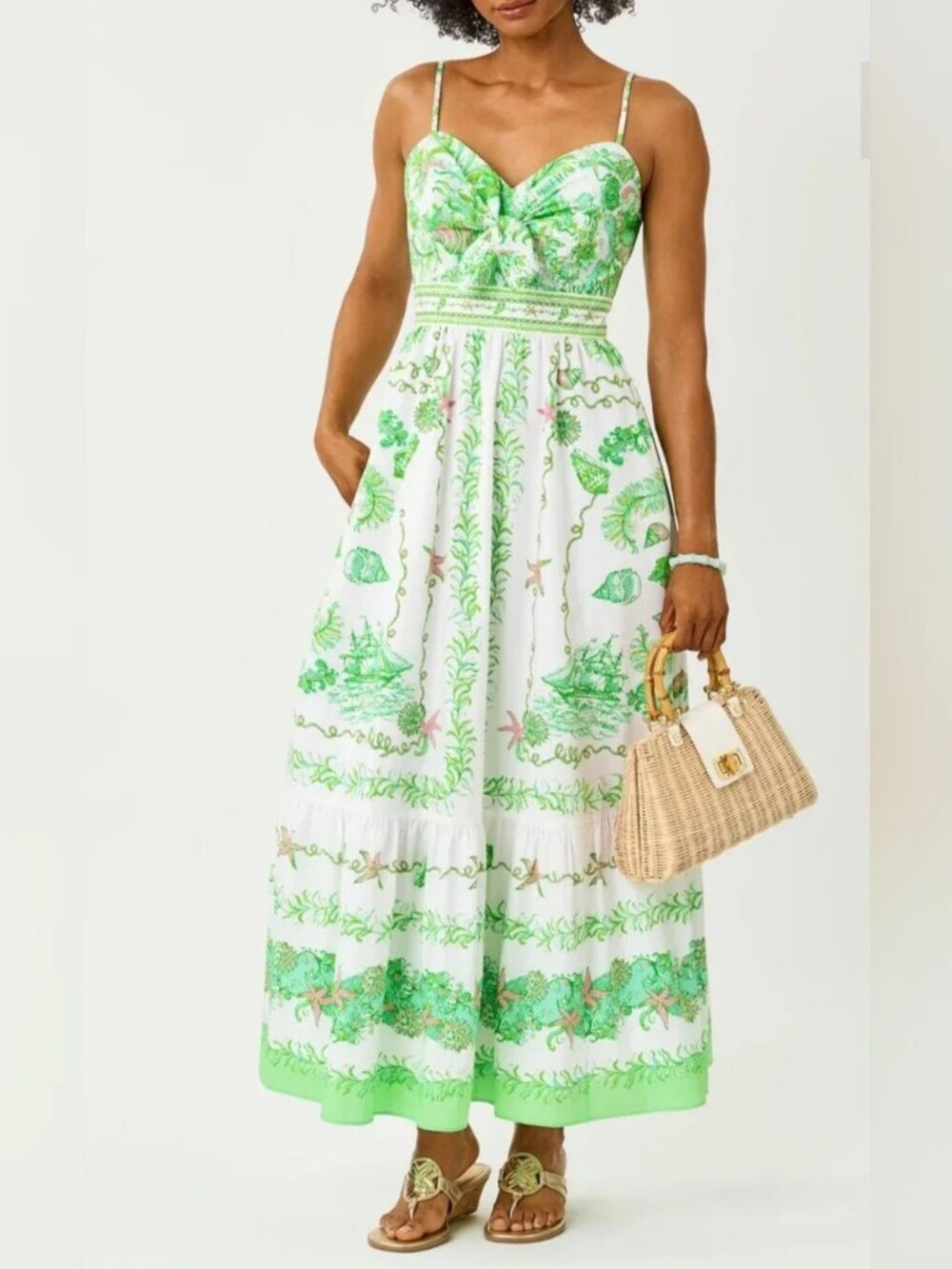 Lilly Pulitzer Janae Maxi Cotton Dress size 8 - Picture 2 of 8